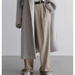 The Frankie Shop Tansy Pleated Trousers - Beige